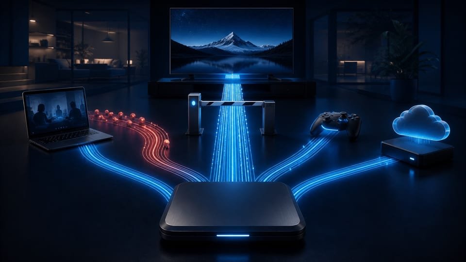 QoS du routeur et Smart TV : tester une priorité réversible — illustration du contexte d’utilisation